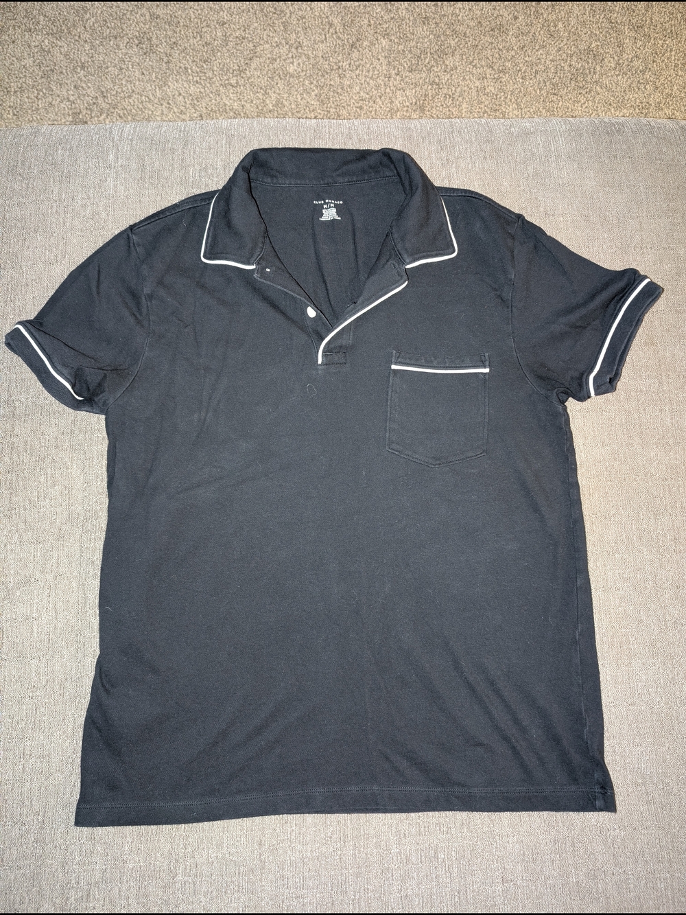 Club Monaco Dark Polo with White Trim